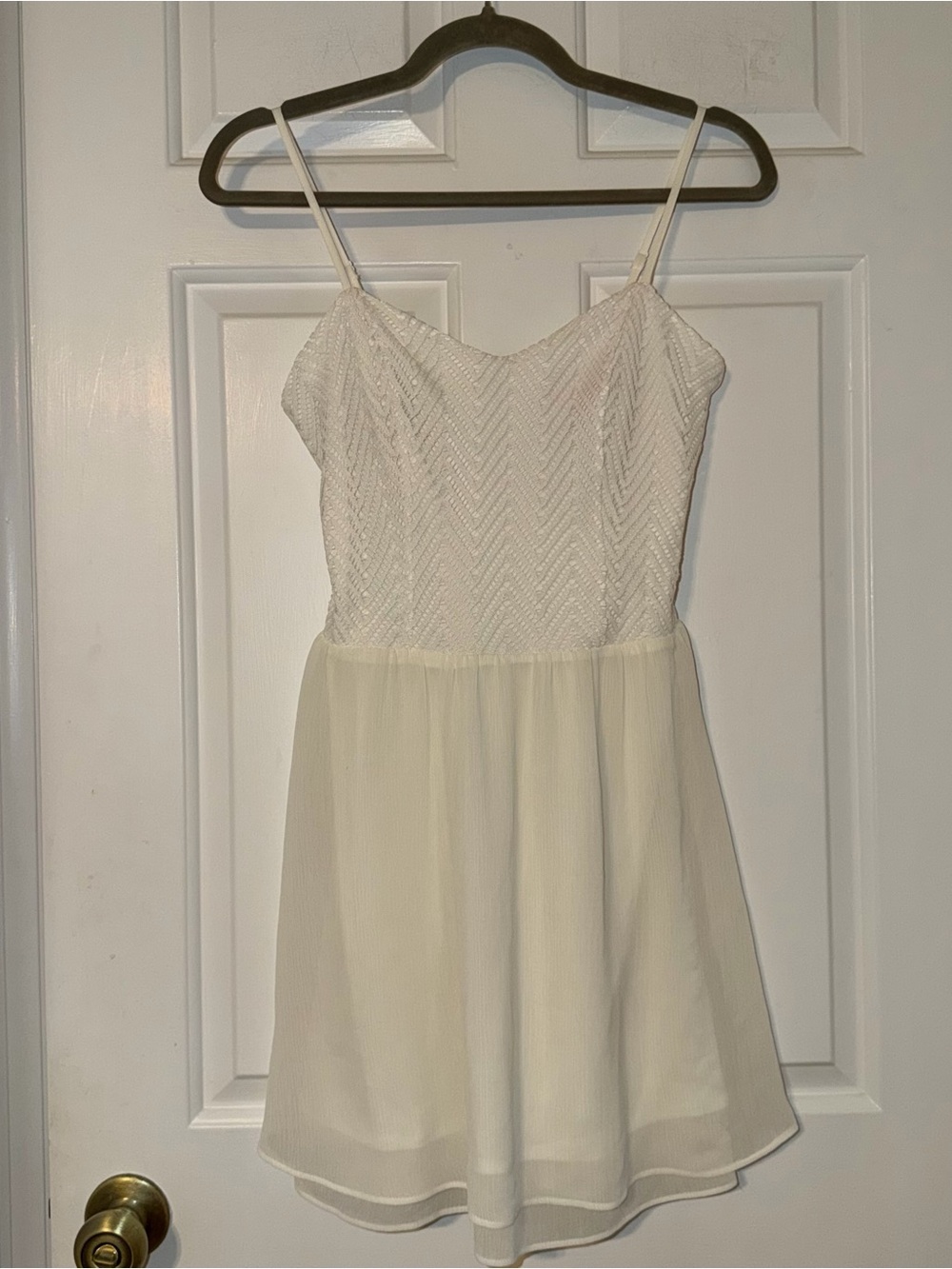 Candie's vintage vtg y2k Cream off white back cut out fit and flare dress 3